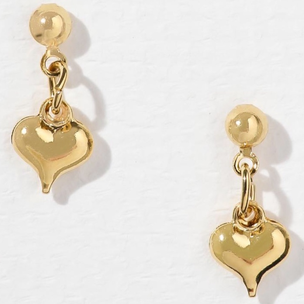 New Vanessa Mooney genie earrings puff heart dainty heart earrings small charms